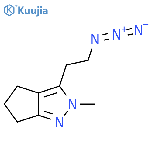 3-(2-Azidoethyl)-2-methyl-2,4,5,6-tetrahydrocyclopenta[c]pyrazole structure