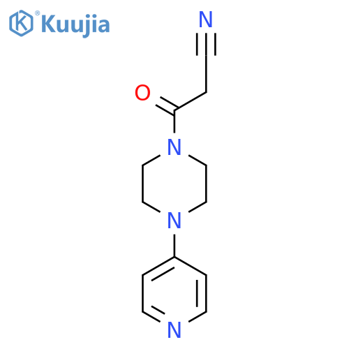 3-Oxo-3-(4-(pyridin-4-yl)piperazin-1-yl)propanenitrile structure