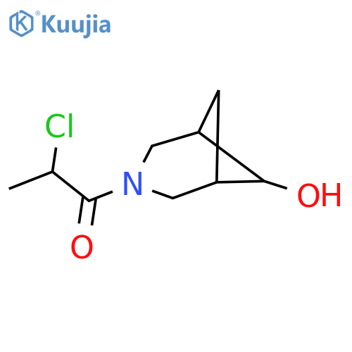 2-Chloro-1-(6-hydroxy-3-azabicyclo[3.1.1]heptan-3-yl)propan-1-one structure