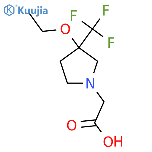2-[3-ethoxy-3-(trifluoromethyl)pyrrolidin-1-yl]acetic acid structure