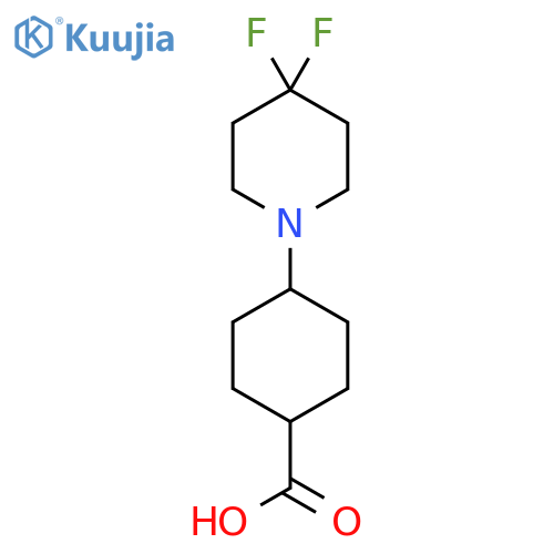 4-(4,4-Difluoropiperidin-1-yl)cyclohexane-1-carboxylic acid structure