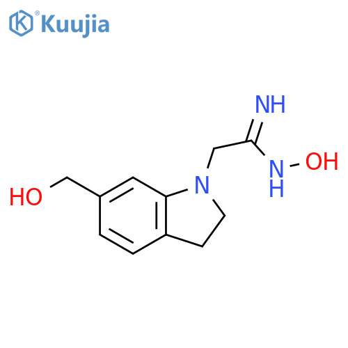 (Z)-N'-hydroxy-2-(6-(hydroxymethyl)indolin-1-yl)acetimidamide structure
