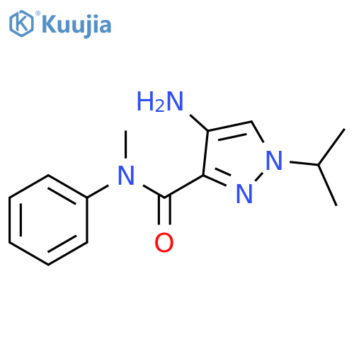 4-amino-1-isopropyl-N-methyl-N-phenyl-1H-pyrazole-3-carboxamide structure