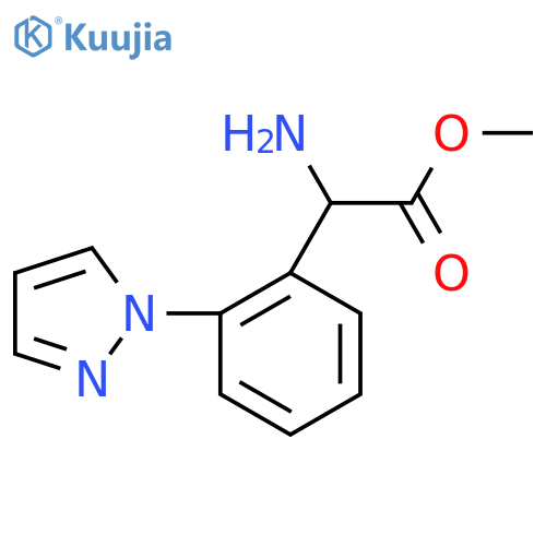 methyl 2-amino-2-2-(1H-pyrazol-1-yl)phenylacetate structure