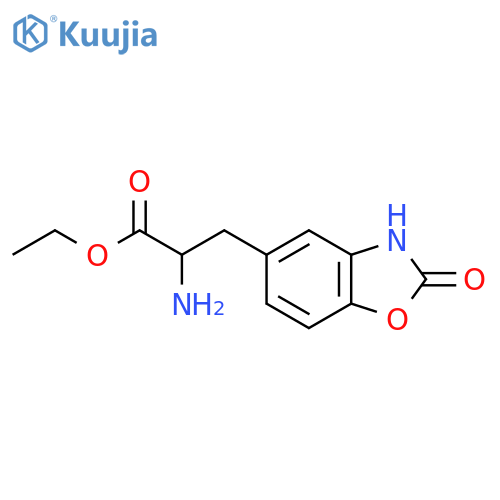 Ethyl 2-amino-3-(2-oxo-2,3-dihydro-1,3-benzoxazol-5-yl)propanoate structure