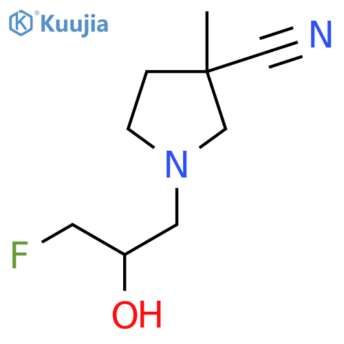 1-(3-fluoro-2-hydroxypropyl)-3-methylpyrrolidine-3-carbonitrile structure