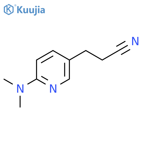 3-6-(dimethylamino)pyridin-3-ylpropanenitrile structure