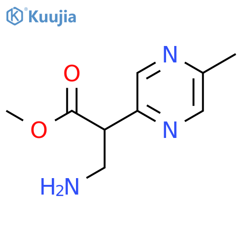 methyl 3-amino-2-(5-methylpyrazin-2-yl)propanoate structure