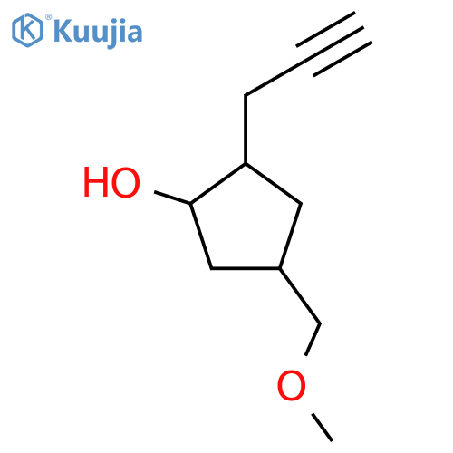 4-(methoxymethyl)-2-(prop-2-yn-1-yl)cyclopentan-1-ol structure