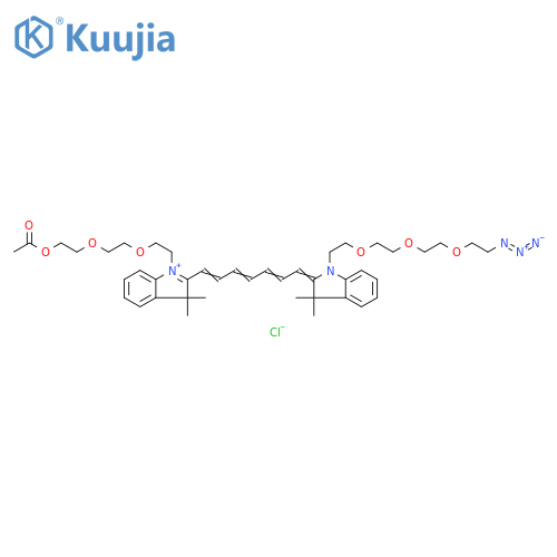 N-(Ac-PEG3)-N'-(azide-PEG3)-Cy7 structure