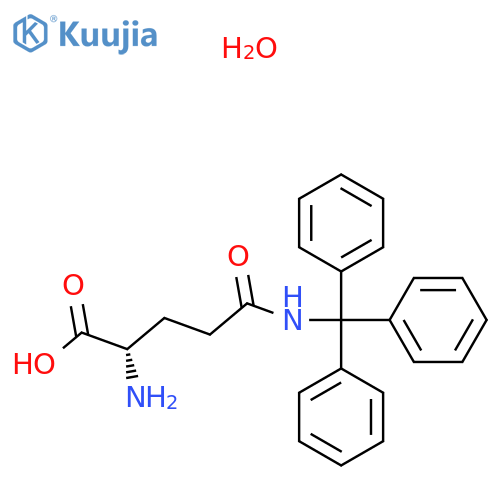 (2S)-2-Amino-5-oxo-5-(tritylamino)pentanoic acid;hydrate structure