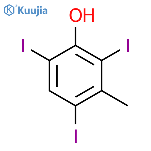 Phenol,2,4,6-triiodo-3-methyl- structure