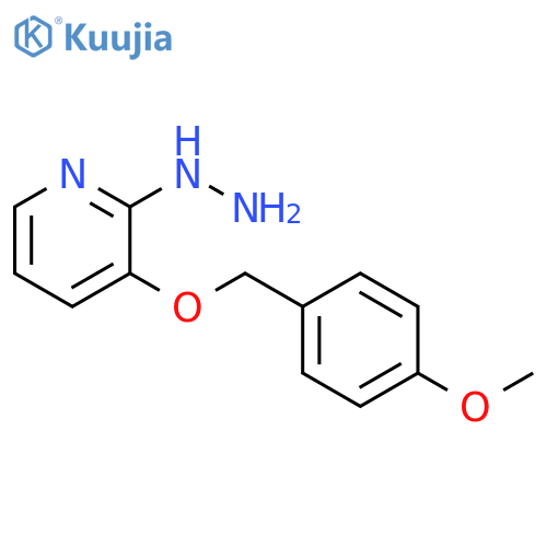 Pyridine, 2-hydrazinyl-3-[(4-methoxyphenyl)methoxy]- structure