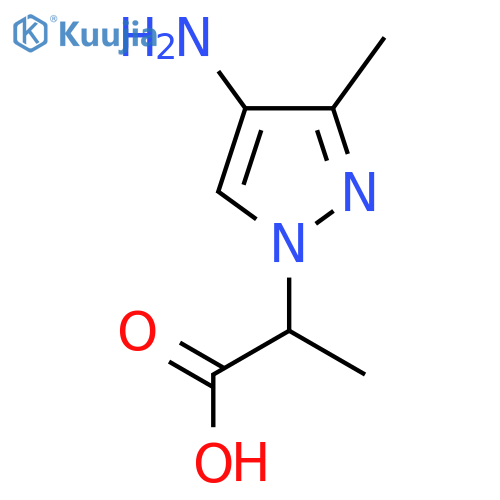 2-(4-amino-3-methyl-1H-pyrazol-1-yl)propanoic acid structure