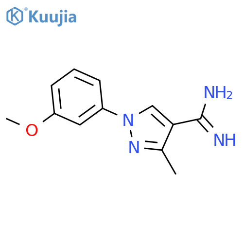 1-(3-methoxyphenyl)-3-methyl-1H-pyrazole-4-carboximidamide structure