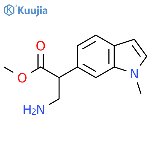 methyl 3-amino-2-(1-methyl-1H-indol-6-yl)propanoate structure