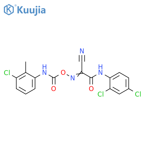 Acetamide, 2-[[[[(3-chloro-2-methylphenyl)amino]carbonyl]oxy]imino]-2-cyano-N-(2,4-dichlorophenyl)- structure