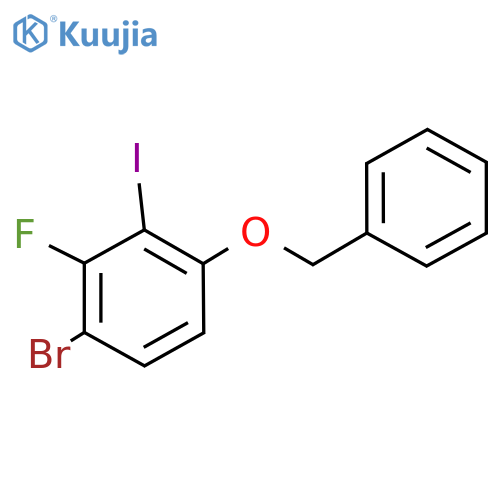 1-(Benzyloxy)-4-bromo-3-fluoro-2-iodobenzene structure