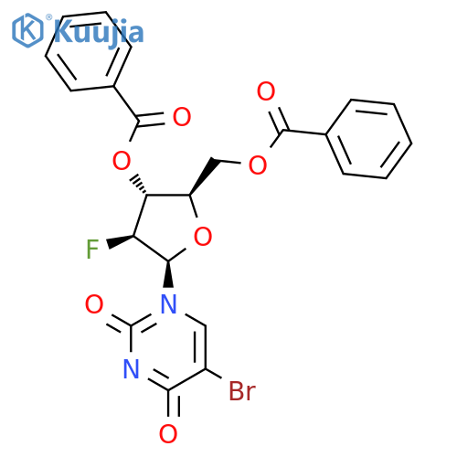 1-(3',5'-Di-O-benzoyl-2'-deoxy-2'-fluoro-b-D-arabinofuranosyl)-5-bromo-uracil structure