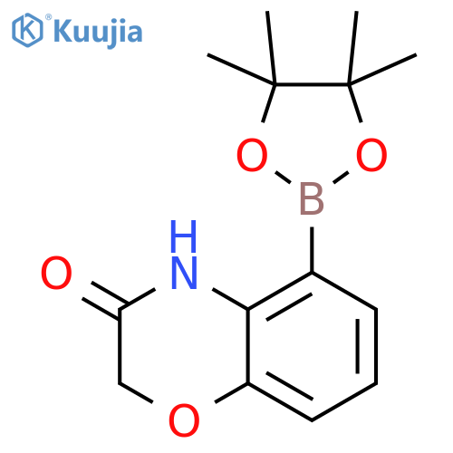 5-(4,4,5,5-tetramethyl-1,3,2-dioxaborolan-2-yl)-3,4-dihydro-2H-1,4-benzoxazin-3-one structure