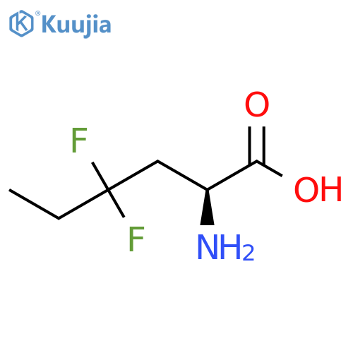 (2S)-2-amino-4,4-difluorohexanoic acid structure