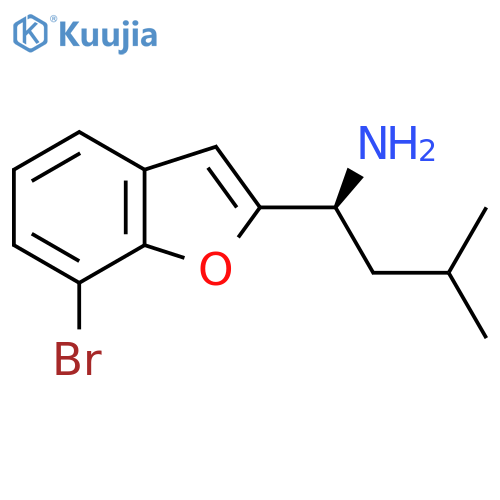 (1S)-1-(7-bromo-1-benzofuran-2-yl)-3-methylbutan-1-amine structure