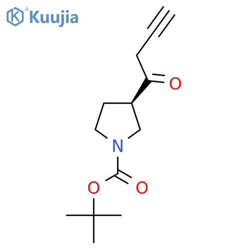 tert-butyl (3R)-3-(but-3-ynoyl)pyrrolidine-1-carboxylate structure