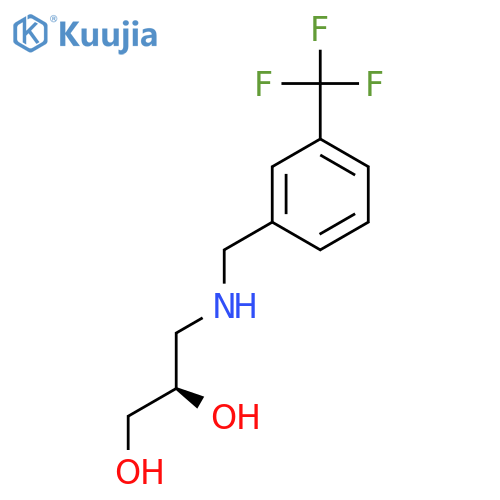 (2R)-3-({3-(trifluoromethyl)phenylmethyl}amino)propane-1,2-diol structure
