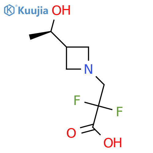 2,2-difluoro-3-[3-[(1R)-1-hydroxyethyl]azetidin-1-yl]propanoic acid structure