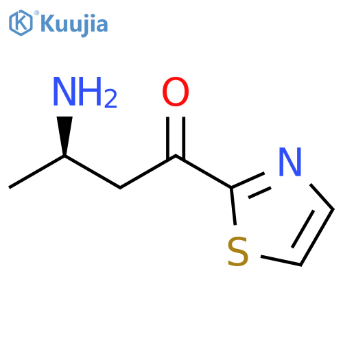 1-Butanone, 3-amino-1-(2-thiazolyl)-, (3R)- structure