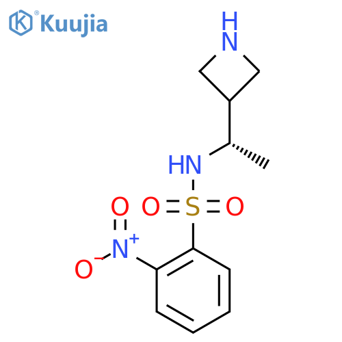 N-(1S)-1-(azetidin-3-yl)ethyl-2-nitrobenzene-1-sulfonamide structure