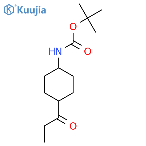 tert-butyl N-(4-propanoylcyclohexyl)carbamate structure