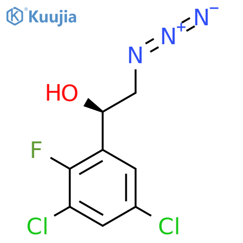 (1R)-2-azido-1-(3,5-dichloro-2-fluorophenyl)ethan-1-ol structure
