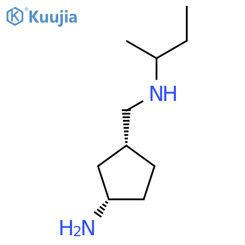 rac-(1R,3S)-3-{[(butan-2-yl)amino]methyl}cyclopentan-1-amine structure