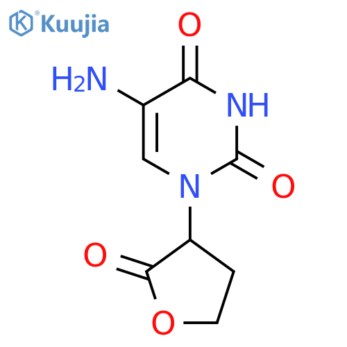 5-amino-1-(2-oxooxolan-3-yl)-1,2,3,4-tetrahydropyrimidine-2,4-dione structure