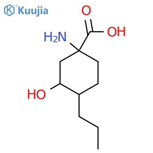 1-Amino-3-hydroxy-4-propylcyclohexane-1-carboxylic acid structure