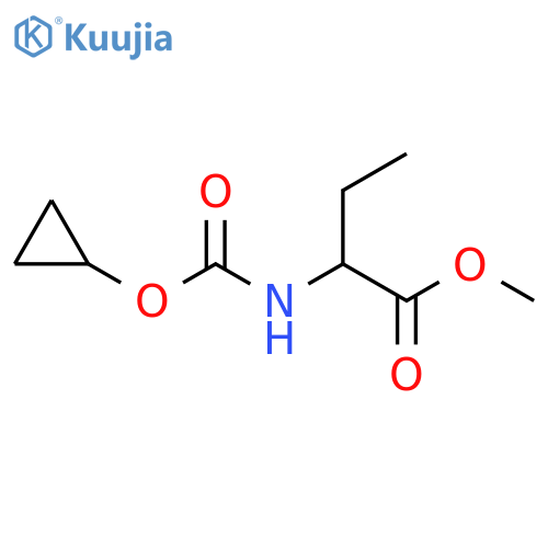 Butanoic acid, 2-[[(cyclopropyloxy)carbonyl]amino]-, methyl ester structure