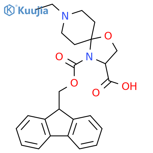 1-Oxa-4,8-diazaspiro[4.5]decane-3,4-dicarboxylic acid, 8-ethyl-, 4-(9H-fluoren-9-ylmethyl) ester structure