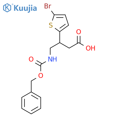 4-{[(Benzyloxy)carbonyl]amino}-3-(5-bromothiophen-2-yl)butanoic acid structure
