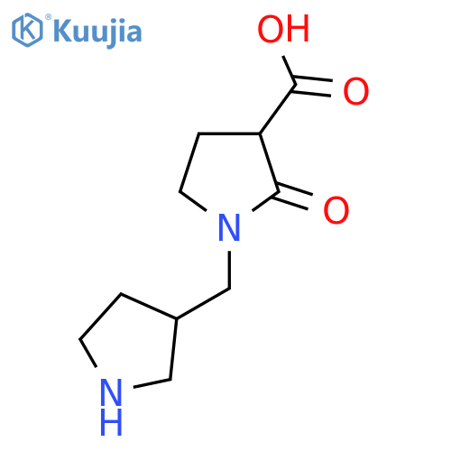 2-Oxo-1-[(pyrrolidin-3-yl)methyl]pyrrolidine-3-carboxylic acid structure
