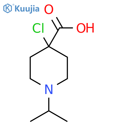 4-chloro-1-(propan-2-yl)piperidine-4-carboxylic acid structure