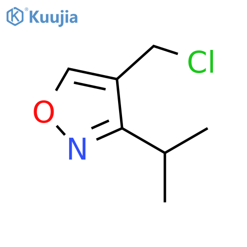 4-(chloromethyl)-3-(propan-2-yl)-1,2-oxazole structure
