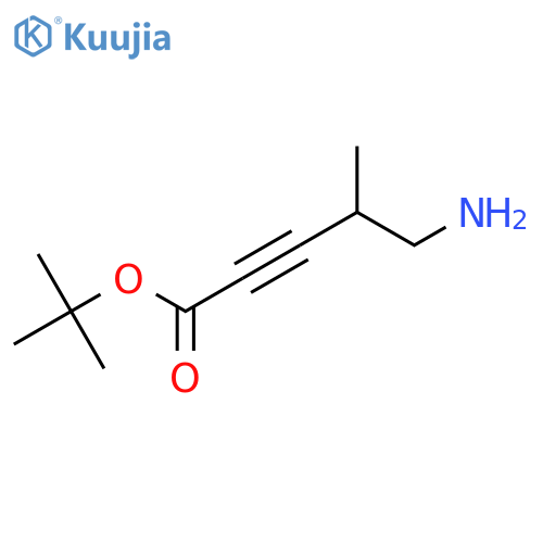 Tert-butyl 5-amino-4-methylpent-2-ynoate structure