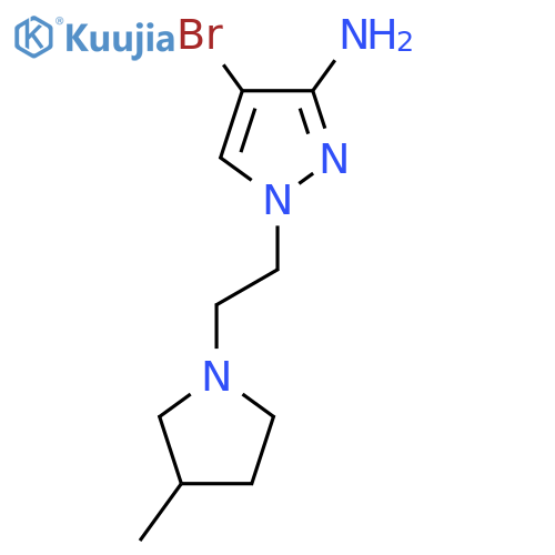 4-bromo-1-2-(3-methylpyrrolidin-1-yl)ethyl-1H-pyrazol-3-amine structure