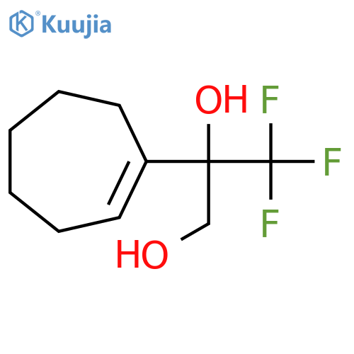 2-(Cyclohept-1-en-1-yl)-3,3,3-trifluoropropane-1,2-diol structure