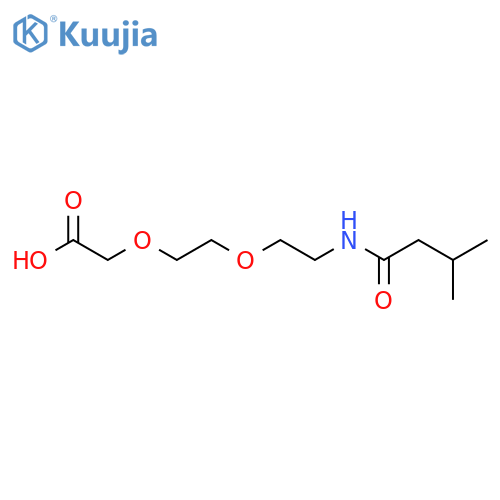 2-{2-[2-(3-Methylbutanamido)ethoxy]ethoxy}acetic acid structure