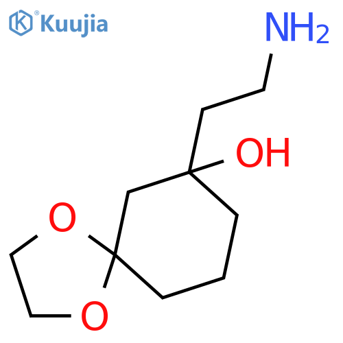 1,4-Dioxaspiro[4.5]decan-7-ol, 7-(2-aminoethyl)- structure