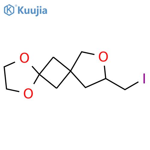 10-(iodomethyl)-1,4,9-trioxadispiro[4.1.4^{7}.1^{5}]dodecane structure
