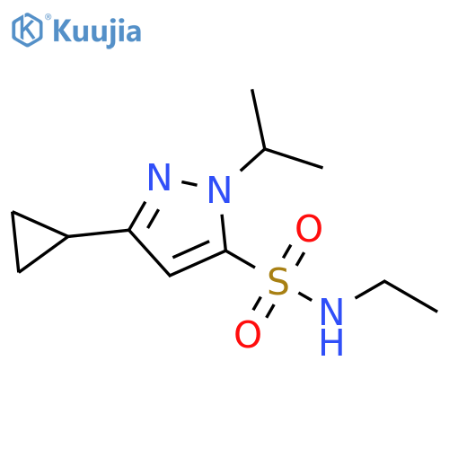 1H-Pyrazole-5-sulfonamide, 3-cyclopropyl-N-ethyl-1-(1-methylethyl)- structure