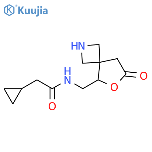 Cyclopropaneacetamide, N-[(7-oxo-6-oxa-2-azaspiro[3.4]oct-5-yl)methyl]- structure